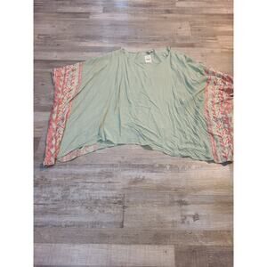 One world xl-xxl light sage green women's poncho new with tags